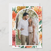 Save The Date Mariage photo coloré Dahlia Mason Jar (Dos)