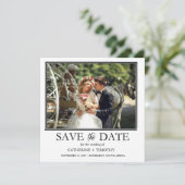 Save The Date Mariage photo coloré moderne (Debout devant)