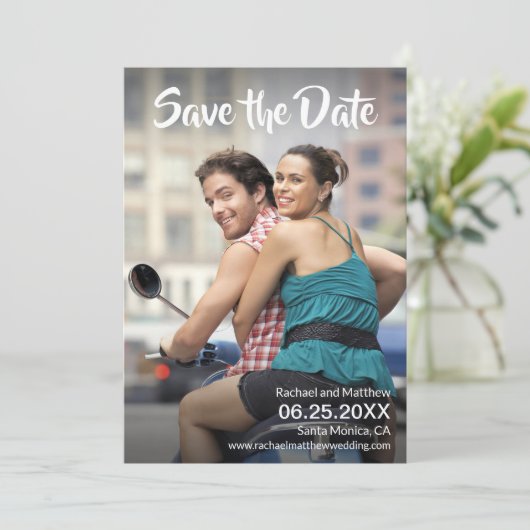 Save The Date Mariage photo complète Enregistrer la date (Debout devant)