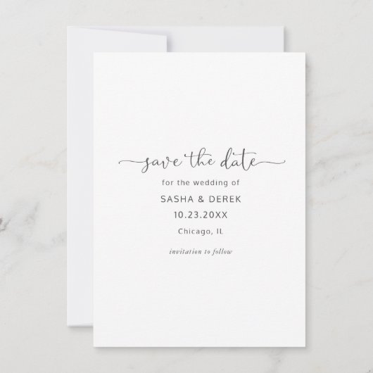 Save The Date Mariage photo complète Enregistrer la date (Dos)