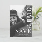 Save The Date Mariage photo complète moderne Enregistrer la date (Debout devant)