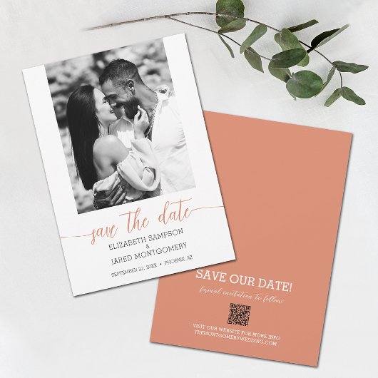 Save The Date Mariage photo Coral