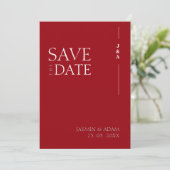 Save The Date Mariage photo Crimson Red White (Debout devant)