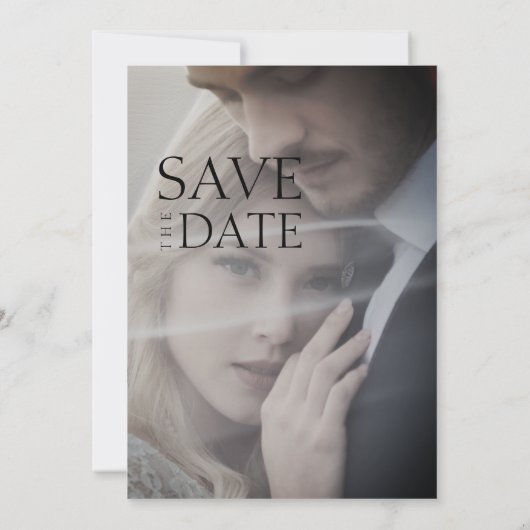 Save The Date Mariage photo Crimson Red White (Dos)