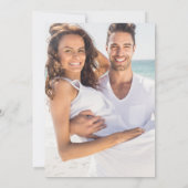 Save The Date Mariage photo d'art déco avec écriture noire et or (Dos)