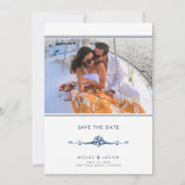 Save The Date Mariage photo de bande nautique Enregistrer la dat (Devant)