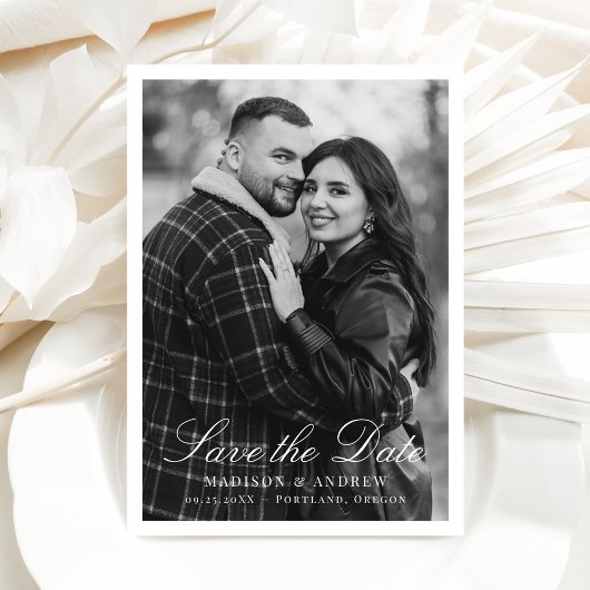 Save The Date Mariage photo de bordure moderne