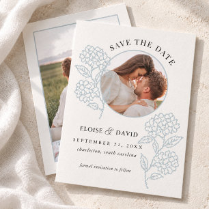 Save The Date Mariage photo de broderie au point de croix bleu p