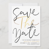 Save The Date Mariage photo de Calligraphie moderne (Devant)