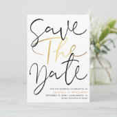 Save The Date Mariage photo de Calligraphie moderne (Debout devant)