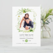 Save The Date Mariage Photo de Campagne Verte (Debout devant)