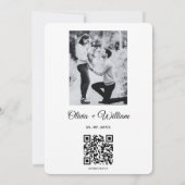 Save The Date Mariage PHOTO de code QR fantaisiste dessiné à la (Dos)
