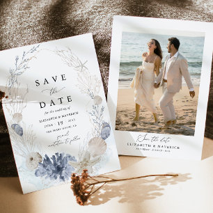 Save The Date Mariage Photo de Coquillages de la Côte de la Plag
