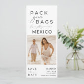 Save The Date Mariage photo de destination de Mexico Beach (Debout devant)