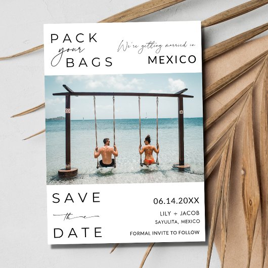 Save The Date Mariage photo de destination de Mexico Beach