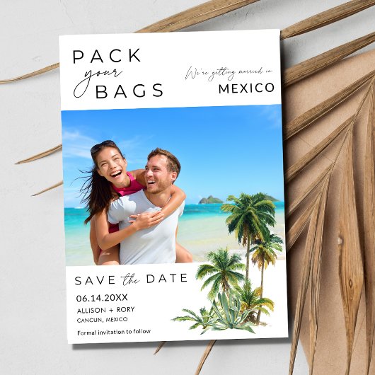 Save The Date Mariage photo de destination de Mexico Beach