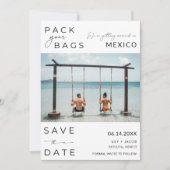 Save The Date Mariage photo de destination de Mexico Beach (Devant)