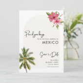 Save The Date Mariage photo de destination de plage (Debout devant)