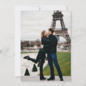 Save The Date Mariage photo de destination Paris France (Dos)