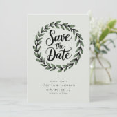 Save The Date Mariage photo de la calligraphie de couronne (Debout devant)