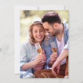 Save The Date Mariage photo de la calligraphie de couronne (Dos)