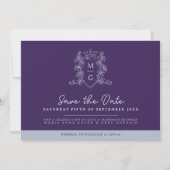 Save The Date Mariage photo de la Couronne enregistrer la date v (Devant)