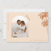 Save The Date Mariage Photo de Plage de Palmier à Arche Bohème e (Dos)