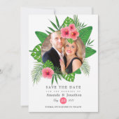Save The Date Mariage photo de plage tropicale exotique (Devant)
