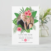 Save The Date Mariage photo de plage tropicale exotique (Debout devant)