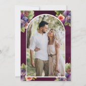 Save The Date Mariage Photo de Pot Mason Figue Pourpre (Dos)