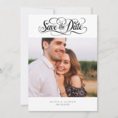 Save The Date Mariage photo de script de calligraphie (Devant)