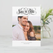 Save The Date Mariage photo de script de calligraphie (Debout devant)