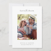 Save The Date Mariage photo de script de calligraphie moderne (Devant)