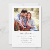 Save The Date Mariage photo de script de calligraphie moderne (Dos)