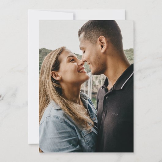 Save The Date Mariage photo de script élégant moderne (Dos)