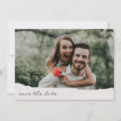Save The Date Mariage photo de script manuscrit en papier déchir (Devant)
