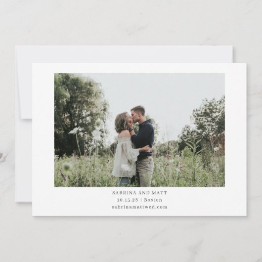 Save The Date Mariage photo de script manuscrit en papier déchir (Dos)