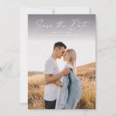 Save The Date Mariage photo de script moderne (Devant)