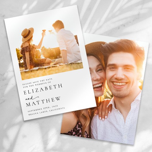 Save The Date Mariage photo de script moderne