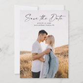 Save The Date Mariage photo de script moderne (Devant)
