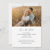 Save The Date Mariage photo de script moderne (Dos)