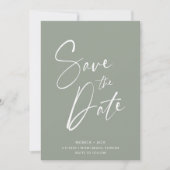 Save The Date Mariage photo de script simple (Devant)