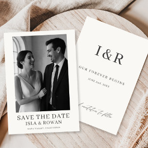 Save The Date Mariage photo de style minimaliste vintage