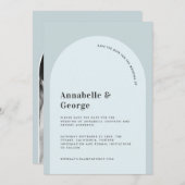 Save The Date Mariage photo de typographie graphique moderne (Devant / Derrière)