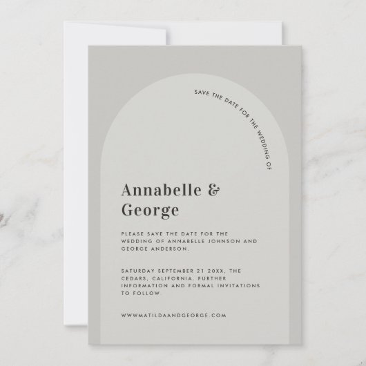 Save The Date Mariage photo de typographie graphique moderne (Devant)