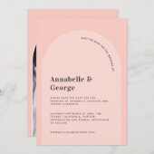 Save The Date Mariage photo de typographie graphique moderne (Devant / Derrière)