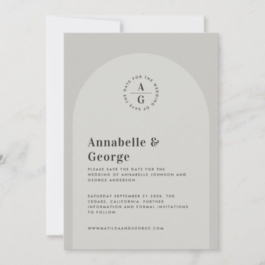 Save The Date Mariage photo de typographie graphique moderne (Devant)