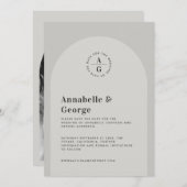 Save The Date Mariage photo de typographie graphique moderne (Devant / Derrière)