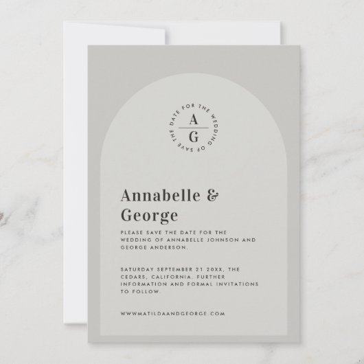 Save The Date Mariage photo de typographie graphique moderne (Devant)