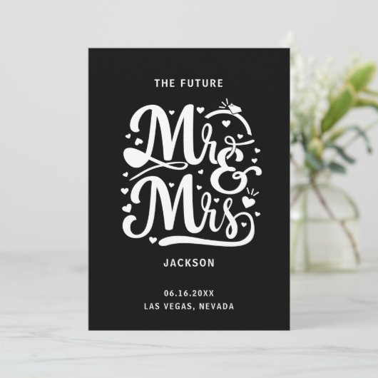 Save The Date Mariage photo de typographie moderne (Debout devant)